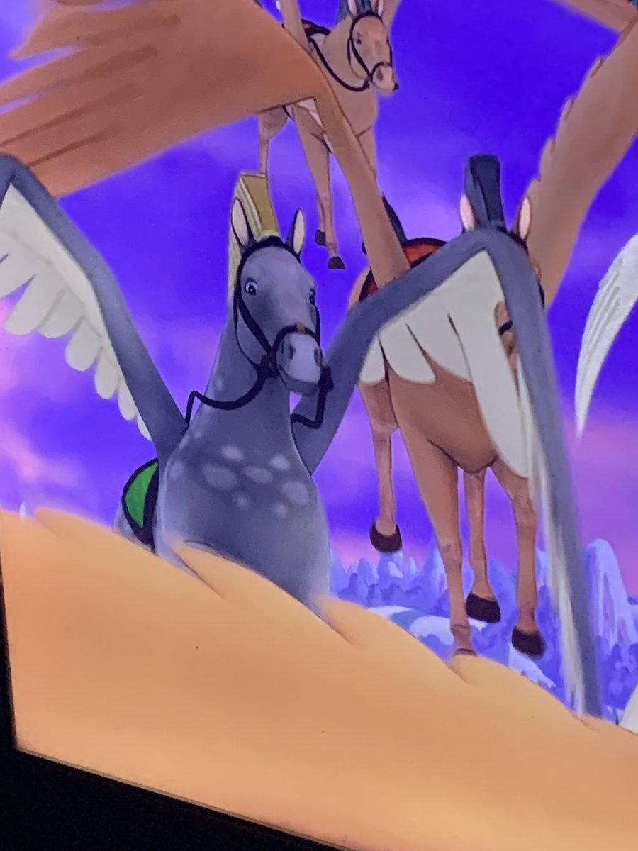 Battlesaw1's tweet image. Was watching Sofia the First and I found a horse that has Derpy’s colour scheme in the background. (Ignore Wendell)
Episode: “Minimus Is Missing.”
They even have the “bubbles” on their side.
#SoF #SofiatheFirst #mylittlepony #DerpyHooves #SofiaTheFirst