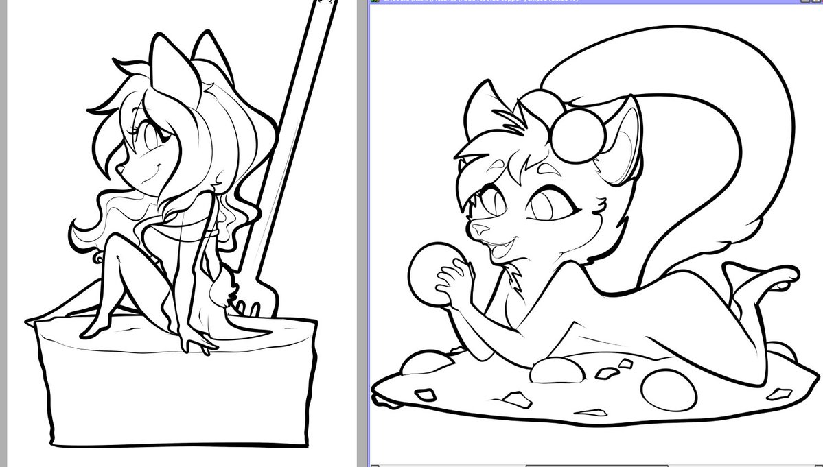RikkiMarieT's tweet image. 2 outta 4 commissions inked i am cooked man i keep getting distracted i gotta sleep though x_X