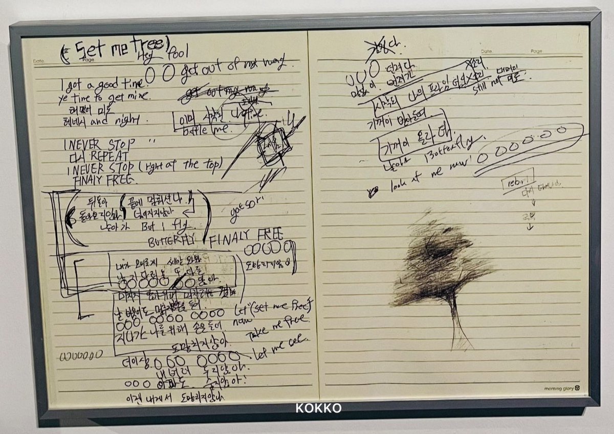 これ、前にジミンちゃんの展示会に行った時に撮ったジミンちゃんの作業