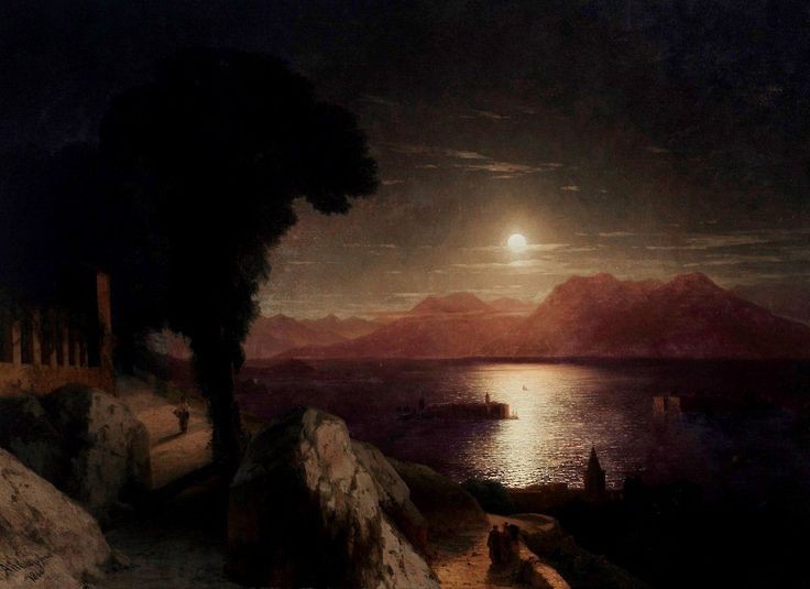 Sunset on Lake Maggiore - Ivan Aivazovsky, 1866