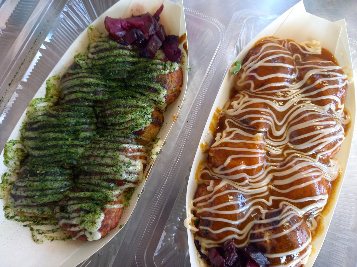 bluefirecoffee's tweet image. 無敵のソースと
今日の限定!!
特製ポテサラ🐙焼きを
カレーソースにしてやったぜ🤭

これめっちゃウマーー!!
美味すぎるやろ～😋🎶

ぜひ、みなさんもやってみて～👍️✨️
飛ぶぞぉ🤭