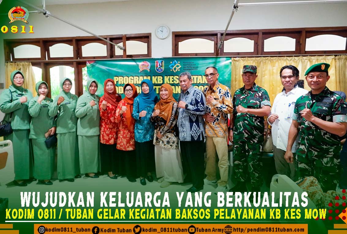 kodim0811_tuban's tweet photo. Wujudkan Keluarga Yang Berkualitas, Kodim 0811/Tuban Gelar Kegiatan Baksos Pelayanan KB Kes MOW
#tni_angkatan_darat
#puspentni
#dispenad
#kodam5brw
#pen_korem082
#tniad
#tniangkatandarat
#tniprima
#profesional
#responsif
#integratif
#moderen https://t.co/4umZj9mNU7