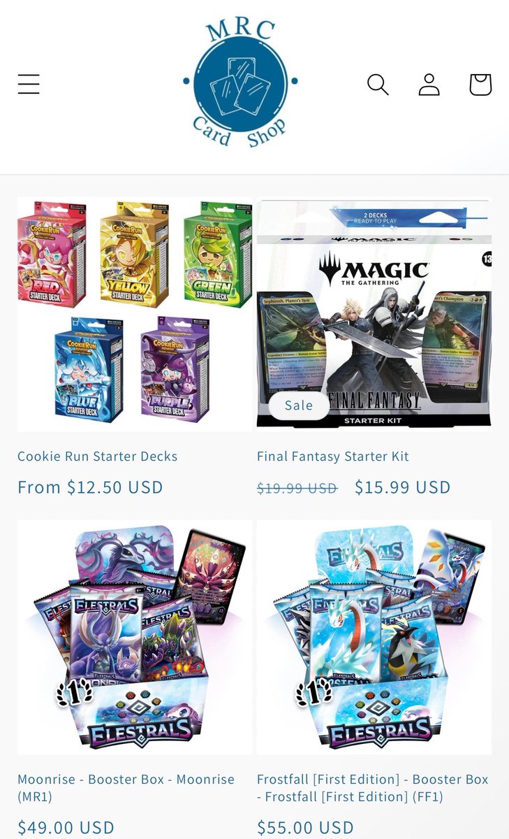 MikeysRetro's tweet image. Bunch of TCG supply price drops up on the shop
Price drop on almost all other TCGs as well!
mrccardshop.com