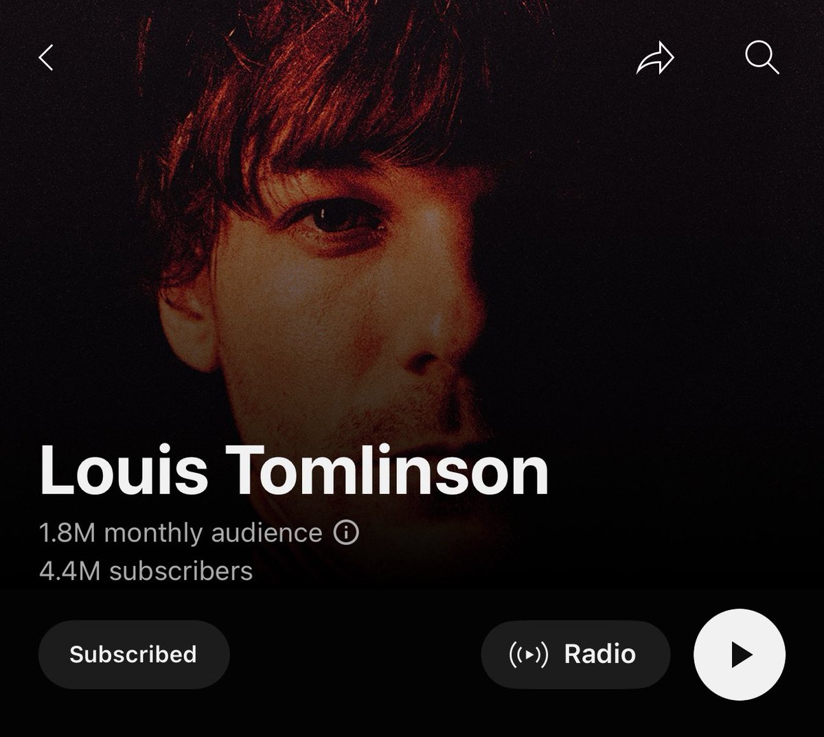 amylwt28's tweet image. 📈| Louis Tomlinson debuts with 1.8 MILLION monthly audience on @youtubemusic!
⎯ YouTube Music now shows a new metric called Monthly Audience, which tracks the total number of unique listeners/viewers an artist had in the past 28 days.
🔗: music.youtube.com/channel/UCpe3T…