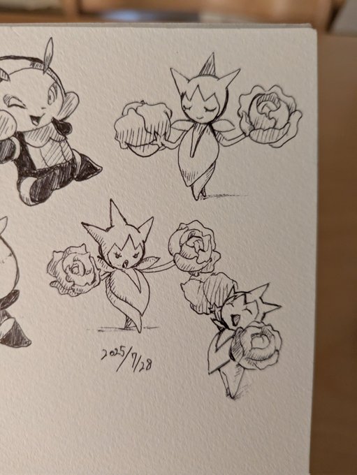 ロゼリア ダイパで初めてみたので「あれ?進化前なかったっけ?」と調べなおした ルビサファでは未進化ポケモンだったのね〜 カキカキ。