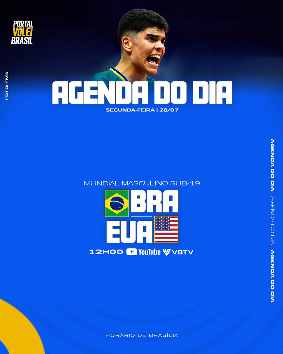portal_volei's tweet image. 📆 Agenda desta segunda-feira (28/07) ⬇️
