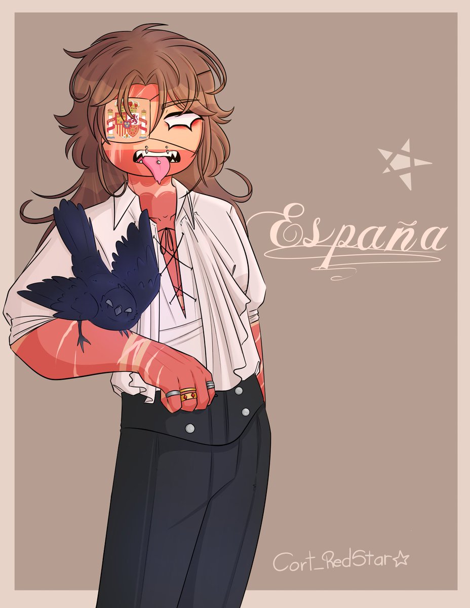 Ya terminé y de paso le cambié la ropa ya que era muy simple para mí gusto 
#countryhumanEspaña
#CountryHumans