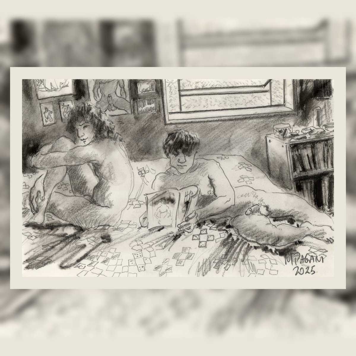 .
FOR SALE.
"Les jeunes garçons"
Drawing, graphite on light paper
Dimensions: 8x11.5 inches (20x30cm)
USD$300
. 
More information by DM
.
.
 #drawing #gay #gayart