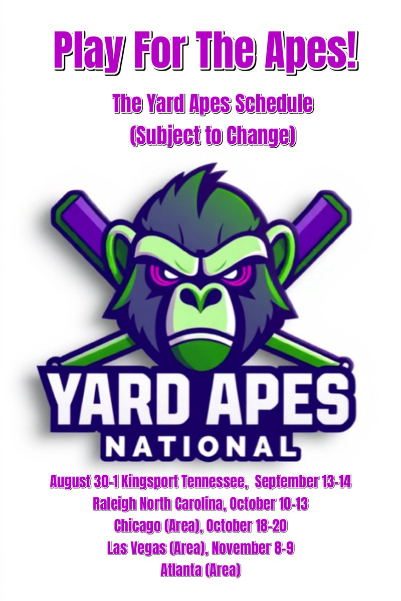 Seth_3773's tweet image. We have our first 5 verbal commitments to the @TheApesBaseball we will do a little showcase on them once they finish our paperwork!
We have had a great amount of interest. It’s been nice to be picky about who gets in to this special program!
If you’re interested reach out!!