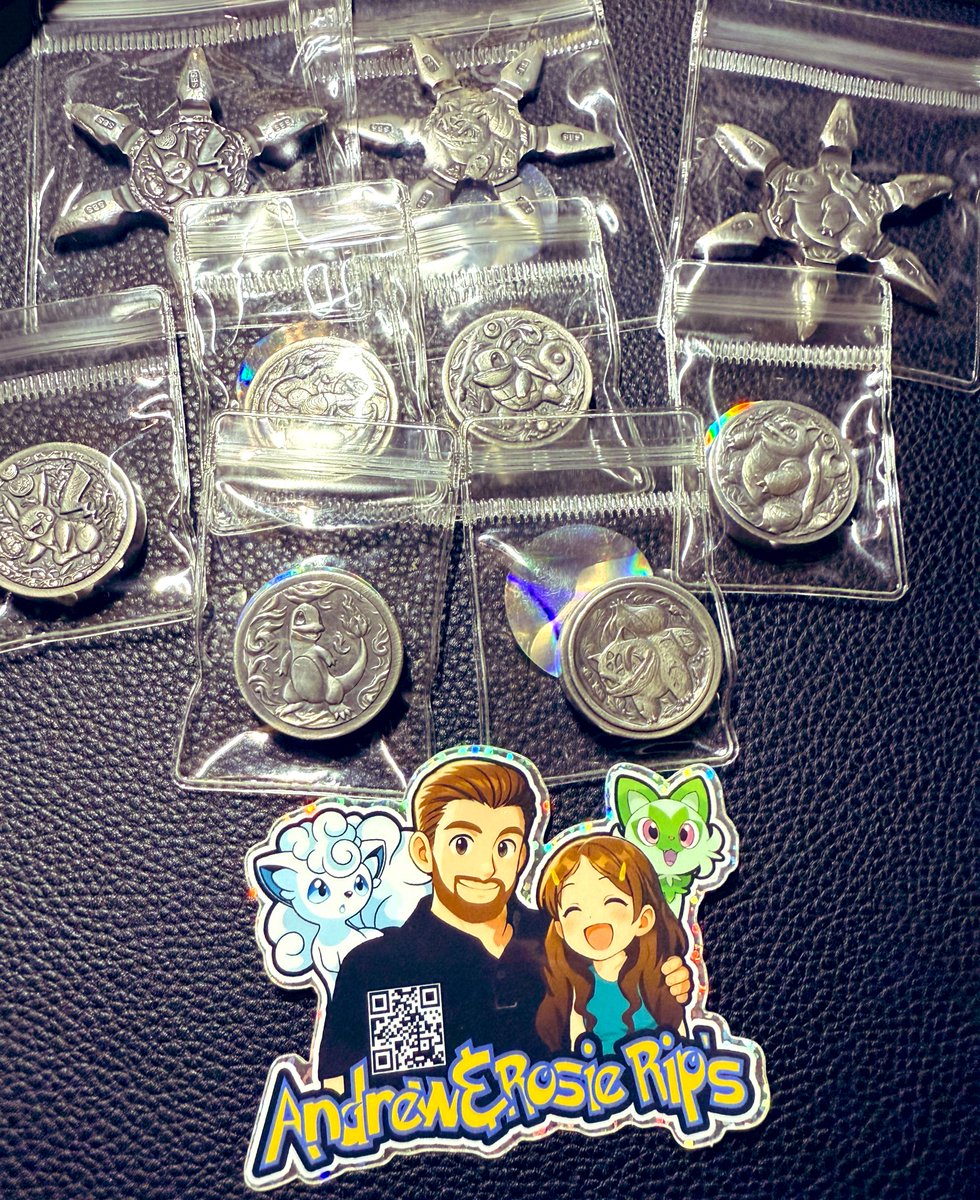 Andrewdeeeeee's tweet image. Exciting new additions coming soon to our #Pokémon display! Pure silver coins crafted for #Pokémonfans!!