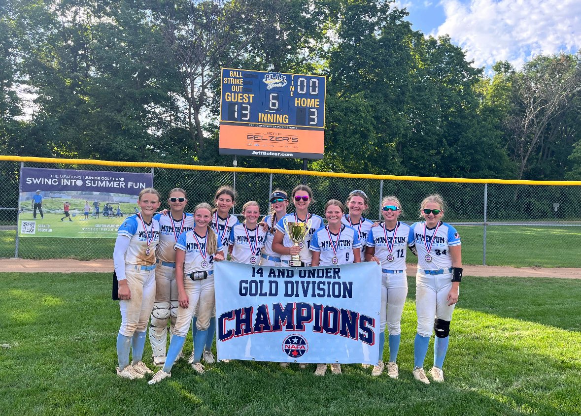Finished a great season with my team!! We ended up with 1st place in gold at nationals! I ended the season with a .430 batting average, with only 3 strikeouts! I also pitched and I had a 2.6 era over 72 innings pitched.