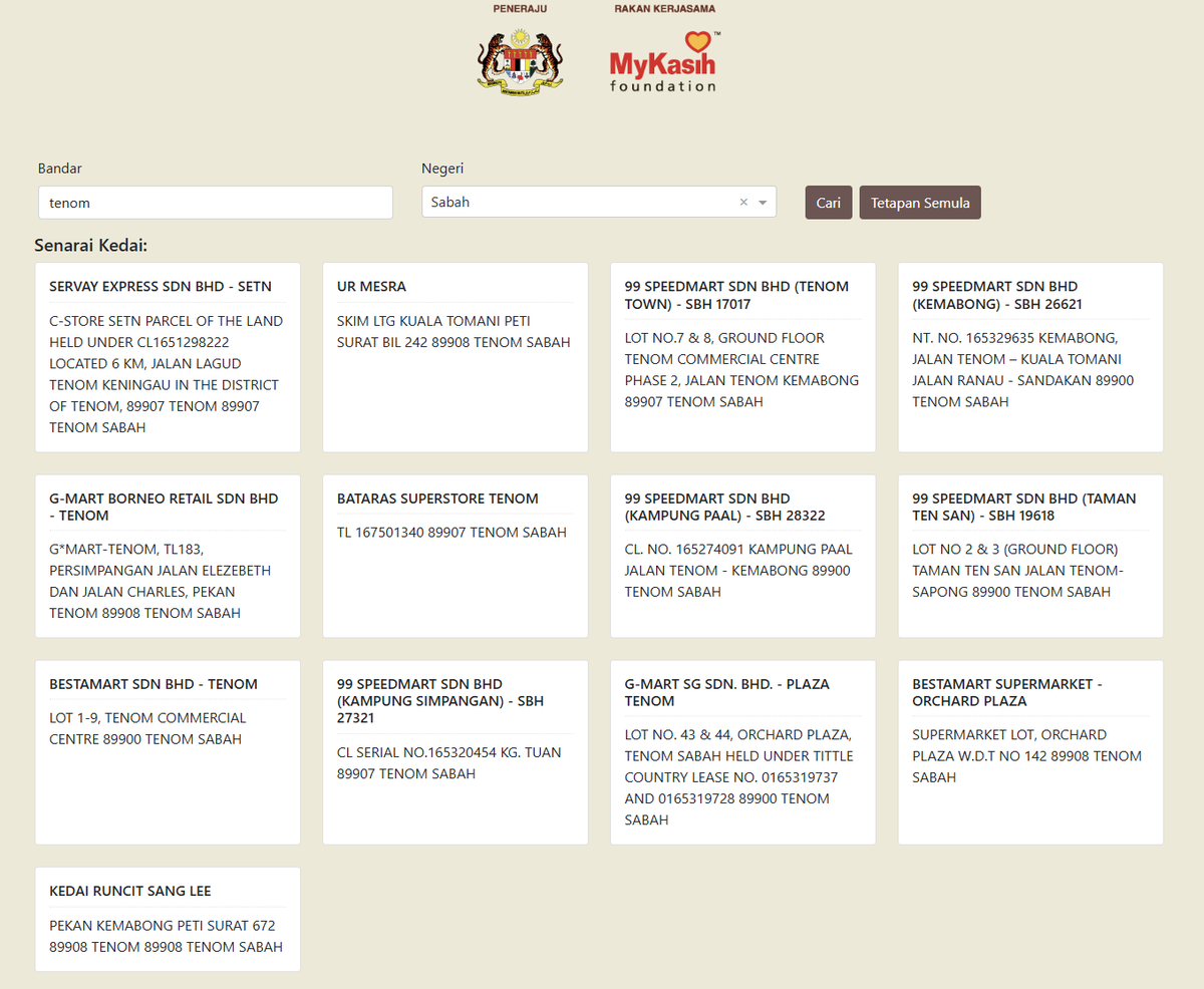Soya_Cincau's tweet photo. The RM100 SARA Cash Aid that will be disbursed starting from 31st August 2025 can only be utilised at 4,100 participating supermarkets throughout Malaysia. This includes participating chains such as Mydin, Giant, Econsave, Lotus’s and 99speedmart as well as local retailers. https://t.co/K5gv6Piud6
