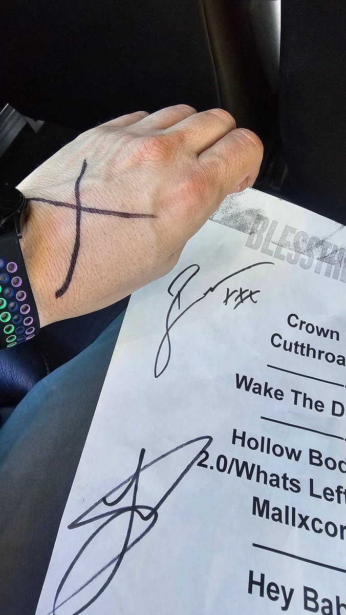 Jim Eisenacher (@sirjamessays) on Twitter photo I just realized <a href="/beauknows/">BEAU</a> signed my <a href="/blessthefall/">blessthefall</a> set list with xxx! I just realized <a href="/beauknows/">BEAU</a> signed my <a href="/blessthefall/">blessthefall</a> set list with xxx!