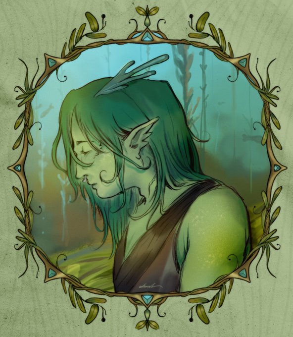 #artfight2025 for @Furby_Mom and her Myca 🐚💚 