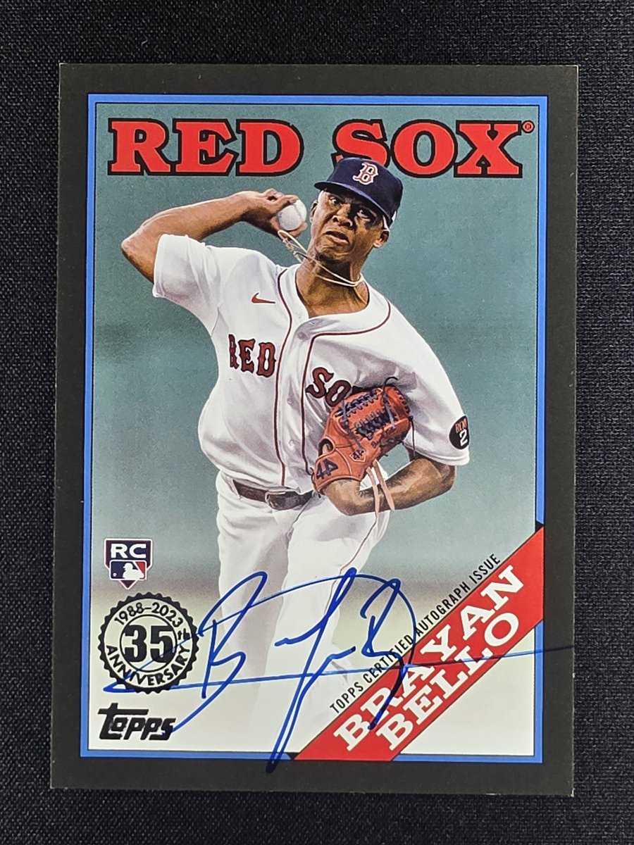 💰 $30 💰

Brayan Bello 2023 topps 1988 black auto rc /199

💥 #tankstax 💥
📬 $5 flat shipping 📬
🚀 Sale ends 7/31!  🚀