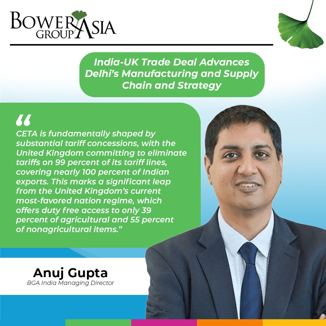 BowerGroupAsia's tweet image. India and the U.K. have signed a landmark trade deal: CETA. The deal includes $8.1 billion in Indian investments and opens new doors in tech, services and clean energy. bowergroupasia.com/india-uk-trade…