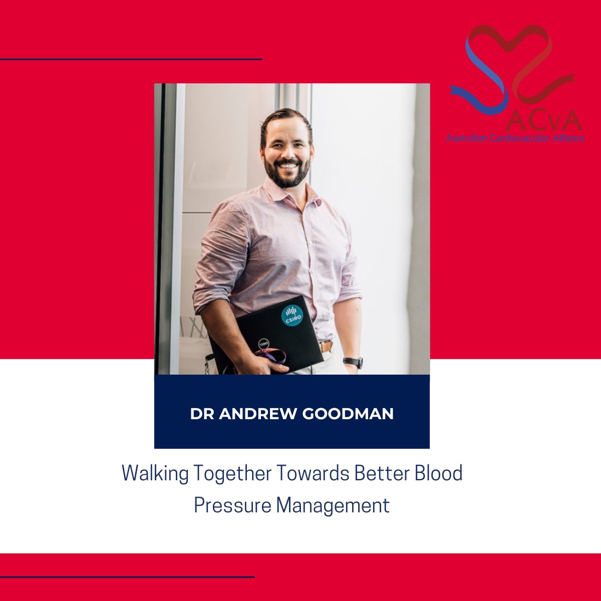 OzCvA's tweet image. We’re excited to announce that Dr Andrew Goodman & his team are the 1st recipients of the @OzCvA Clinical Themes Initiative Seed Funding Grant!
Read all about him and this exciting project 👇👇
ozheart.org/walking-togeth…