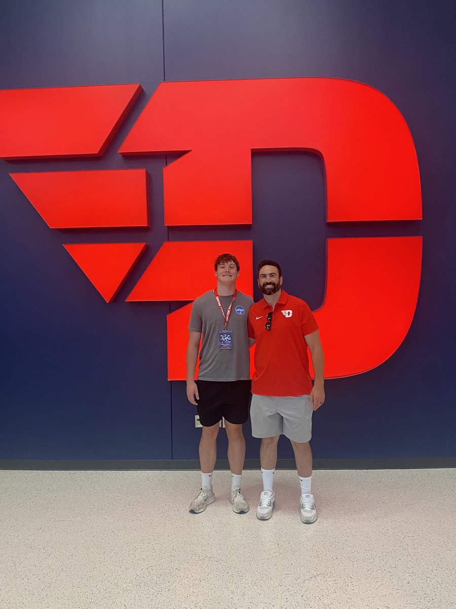 Had a great time on an unofficial visit to <a href="/DaytonFootball/">Dayton Football</a>. Thanks to <a href="/CoachWhalen59/">Greg Whalen</a> for the invite! Learned a lot about the program! <a href="/TimBeishir/">Tim Beishir</a> <a href="/PHS_DeBoeuf/">Dan DeBoeuf</a> <a href="/CoachJenisch/">Brad Jenisch</a> <a href="/EDGYTIM/">Timothy “EDGYTIM” OHalloran</a>