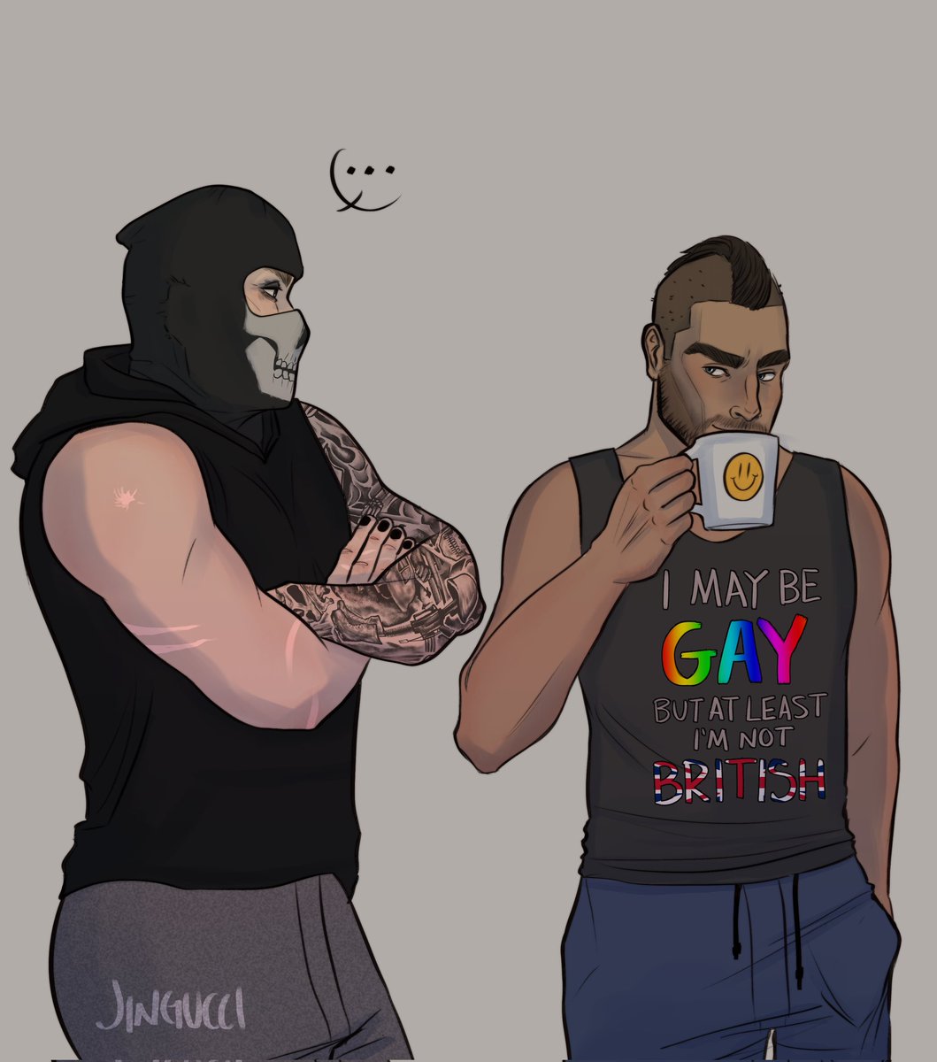 jinguccii's tweet image. I redid my first ever #ghoap art 🎉