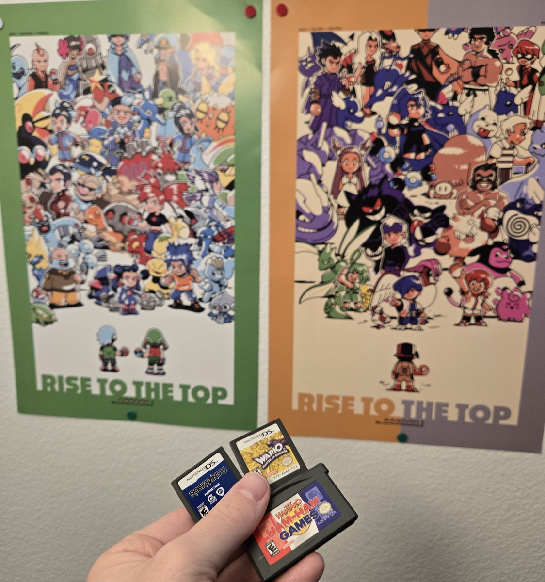 TheAbsol's tweet image. Swaggy pickups from this weekend including these amazing @YukaOmatic prints!!! (already had the Cyrus decal, just wanted a DS for it!)
Got an insane deal on the Dialga/Palkia SP because of its bad hinge