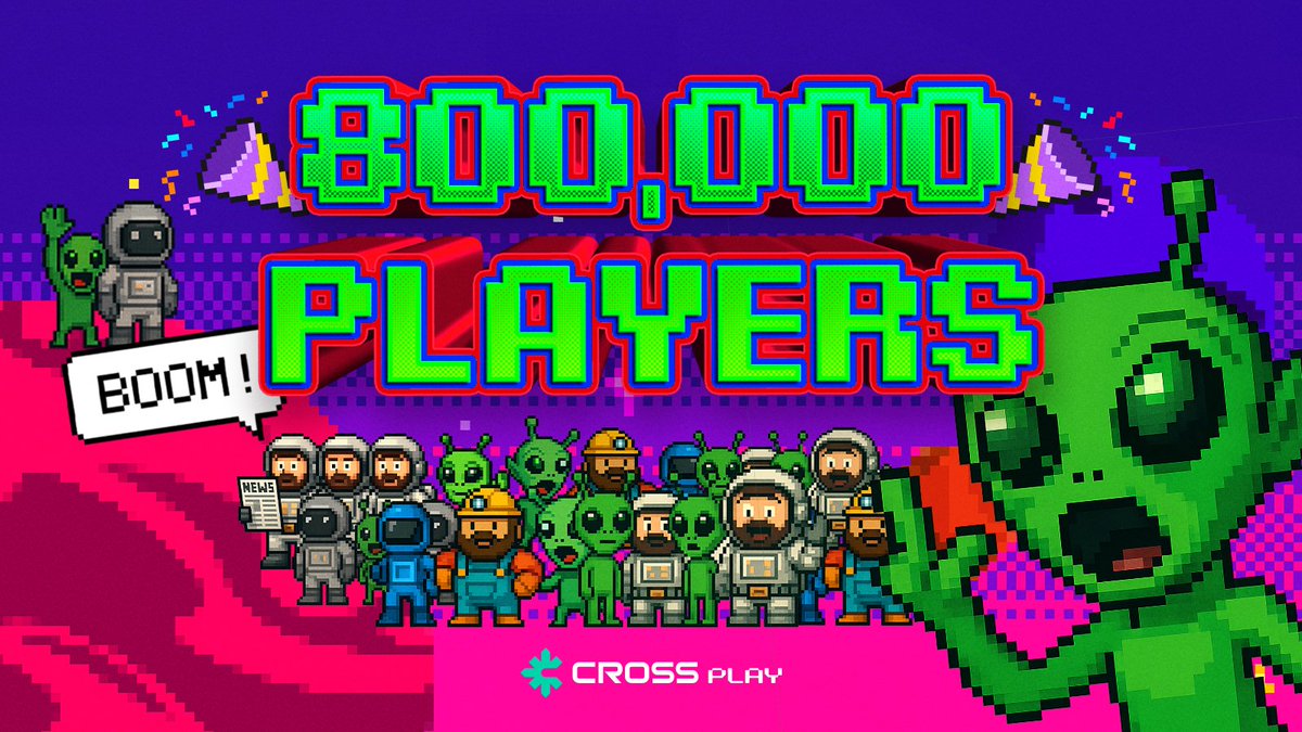 🚀Over 800,000 players have signed up so far 
📈 729,553 monthly active users (and still climbing)

Since we passed 700K, a huge wave of new miners joined over the weekend.

CROSS PLAY hype is building fast. The energy’s real 🔥

#CROSSPLAY #CROSS #MineToEarn #Web3Gaming #Airdrop