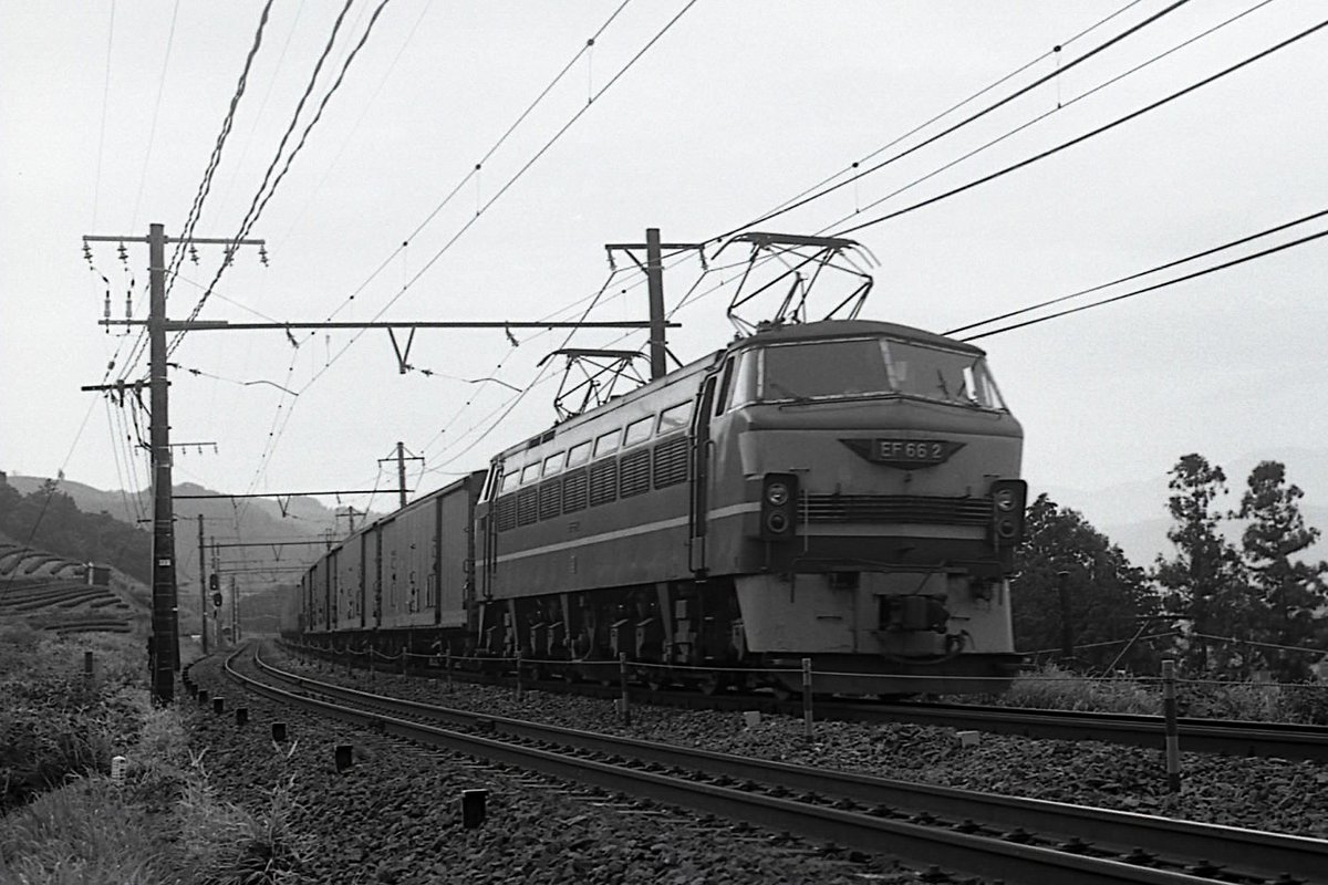 expresstokiwa's tweet photo. #月曜日の機関車
#EF662

ヒサシが付く前の原色原形の姿 https://t.co/vsv2M7nCEA