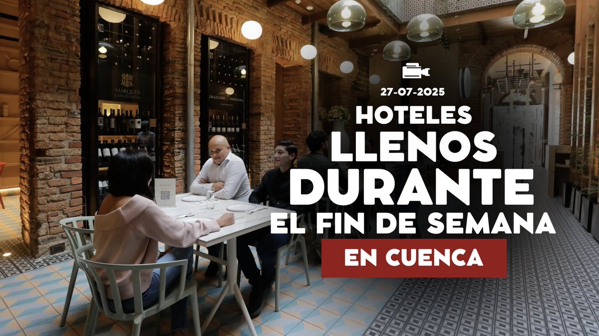_REDInformativa's tweet image. A propósito del feriado en Guayaquil por las fiestas julianas, los turistas del puerto principal llenaron los hoteles de Cuenca durante el fin de semana.
La Asociación Hotelera del Azuay dio a conocer que la demanda de turistas durante este fin de semana obligó a derivar a los…