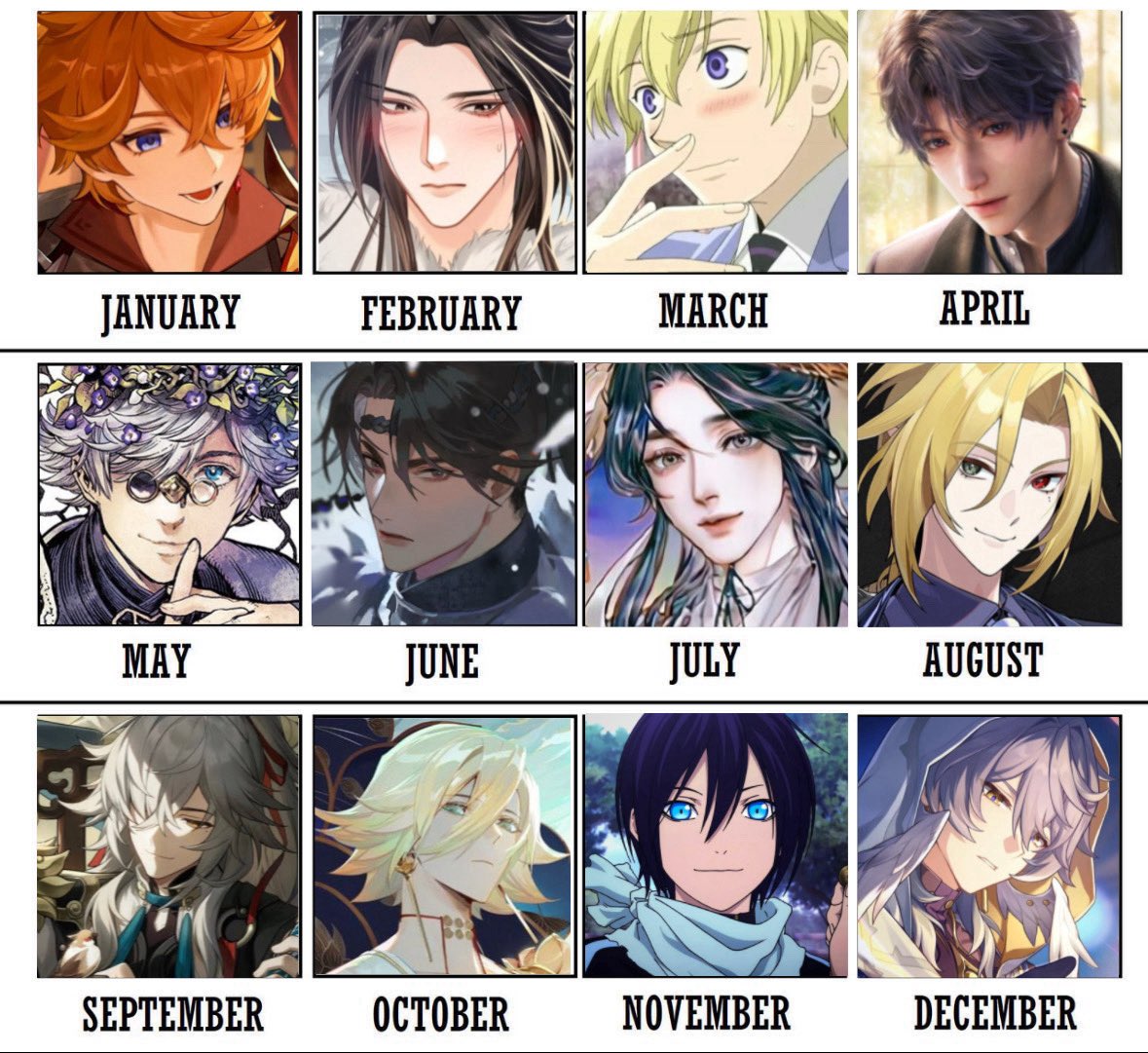 taruxcean's tweet image. your birth month = one of my blorbos ☺️
