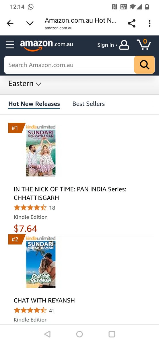 sundarivenkat's tweet image. This is so awesome 💃🏻💃🏻💃🏻
hank you so much my readers from Australia ❤️❤️❤️
#1newrelease IN THE NICK OF TIME
#2newrelease CHAT WITH REYANSH
And the two #romancenovels have been holding their places for more than a week 😁😁😁
#inthenickoftime #chatwithreyansh…