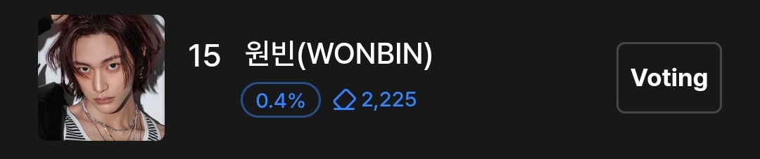 WONBIN_VOTINGTM's tweet image. π BUGS - KING OF ALL MALE SOLO ARTIST π³οΈ
Keep collect hearts and vote for wonbin π
ποΈ Deadline: 7/22 - 8/5 (D-8)
π― Goals: Top 2
π Current rank: #15
πfavorite.bugs.co.kr
#WONBIN #μλΉ #RIIZE @RIIZE_official