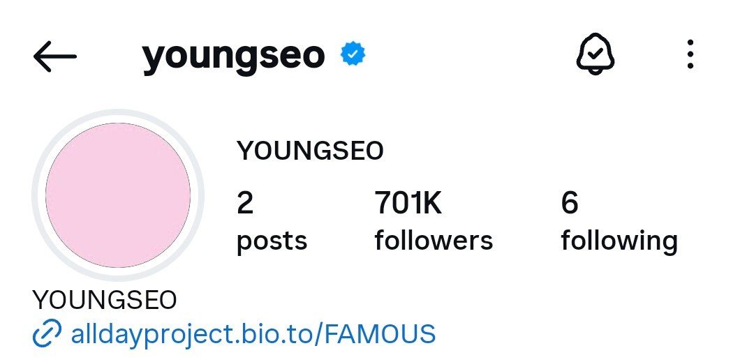 YOUNGSEOCHARTS's tweet image. .@ALLDAY_PROJECT’s YOUNGSEO (@.youngseo) has reached +700,000 followers on Instagram. 

Congratulations, Youngseo! 🔥👏

#YOUNGSEO #영서
#ALLDAYPROJECT #올데이프로젝트