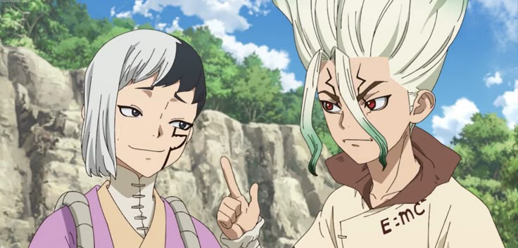 C0NF0RTSENGEN's tweet image. Gen always listens to Senku&apos;s scientific explanations.