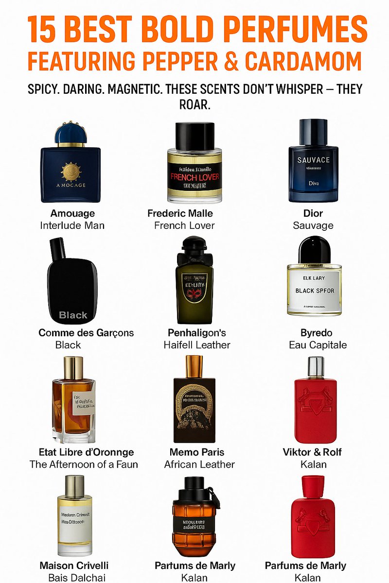 perfumemonk's tweet image. 🌶️💥 15 Best Bold Perfumes Featuring Pepper & Cardamom
Spicy. Daring. Magnetic. These scents don’t whisper—they roar.
🔥 1. Amouage – Interlude Man
🟤 Oregano, incense, pepper, amber
➤ A smoky, spicy powerhouse. Pure boldness in a bottle.
#InterludeMan #PepperBomb
💎 2.…