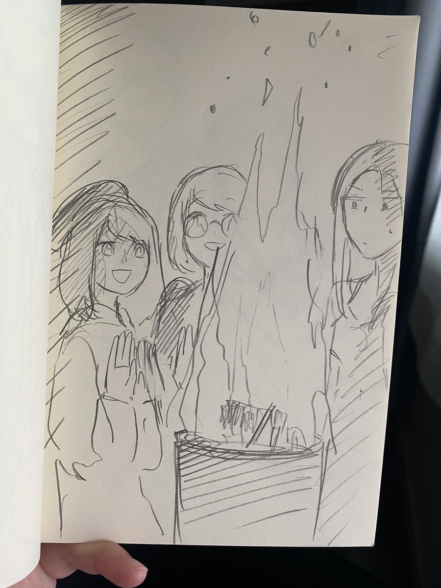 K_moonscape's tweet image. เจอสเก็ตช์ปี 2019 ช่วงแพลนๆ ฉากที่จะเขียนในแชร์เฮาส์ 555555555