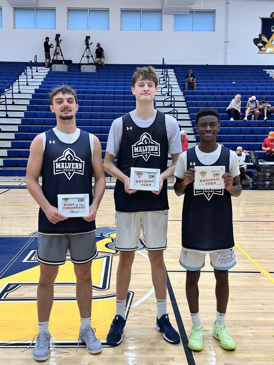 Malvern Prep Basketball (@mpfriarhoops) on Twitter photo Friars take home the π at the <a href="/A_TownThrowDown/">A'Town ThrowDown</a>!
All Tournament Team: Marvin Reed & Logan Chwastyk
MVP: Nick Harken Friars take home the π at the <a href="/A_TownThrowDown/">A'Town ThrowDown</a>!
All Tournament Team: Marvin Reed & Logan Chwastyk
MVP: Nick Harken