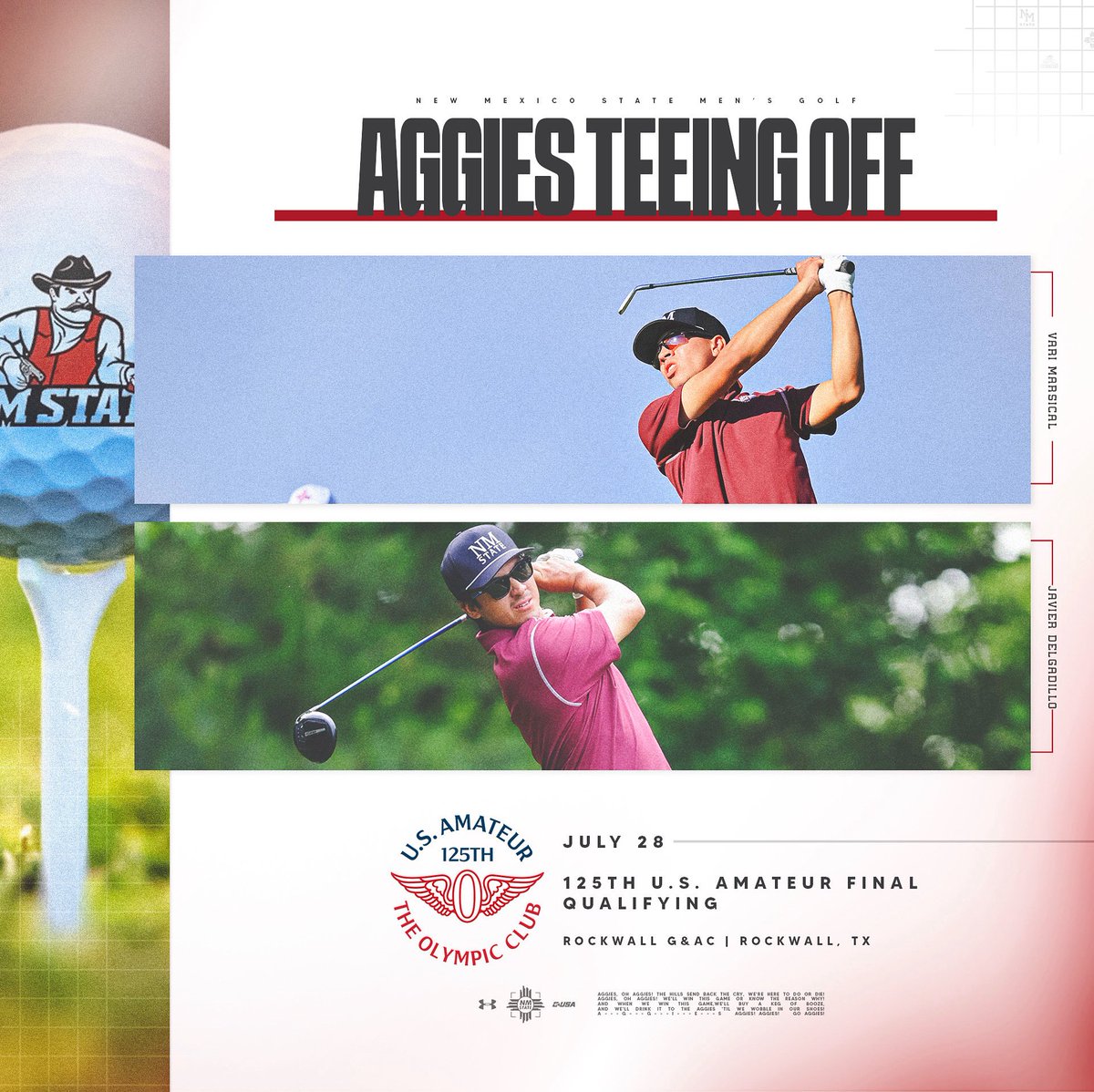 Two Aggie veterans look to punch their tickets to the 125th U.S. Amateur tomorrow at Rockwell G&amp;AC. 

Best of luck Vari &amp; Javi!

#AggieUp