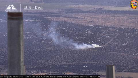 CodeRed001Blue's tweet image. #JohnsonFire Near St George Dr &amp;amp; Johnson Rd, Shasta Vista, Siskiyou County. 

6:26pm Resources are responding to a reported vegetation fire with smoke visible on the Herd Peak camera.