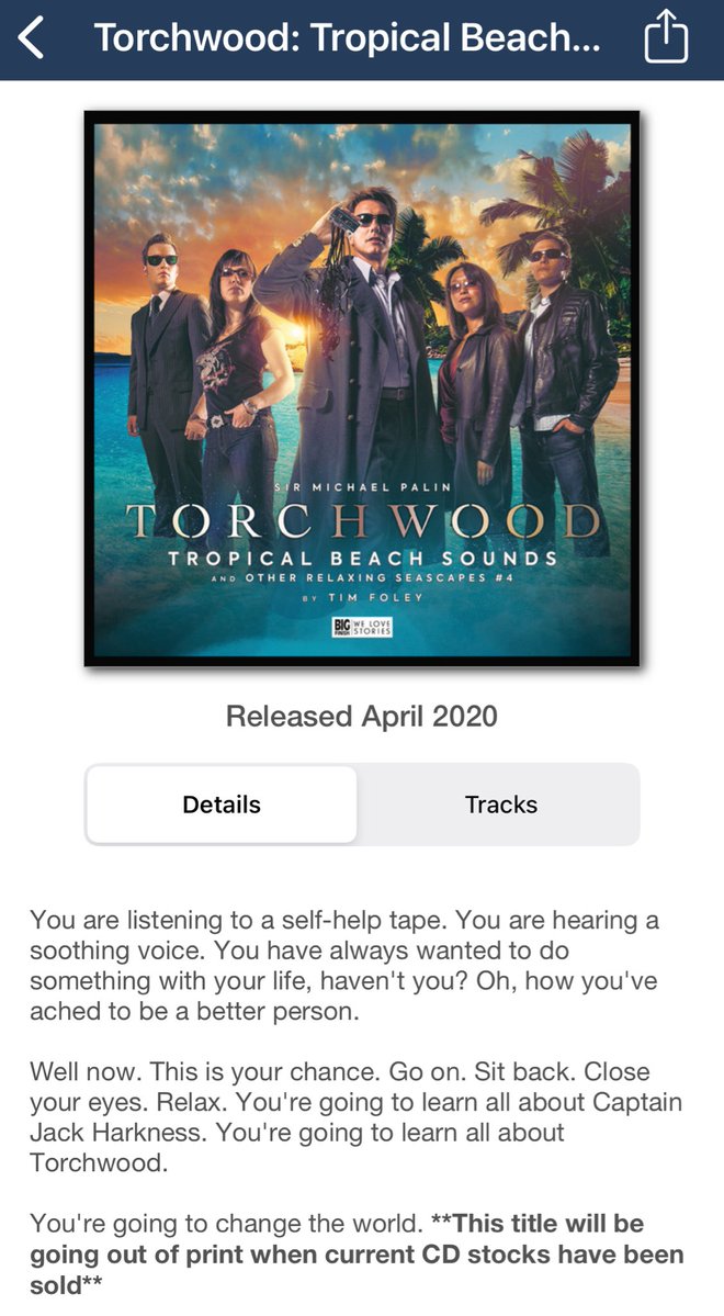 CHPearceWrites's tweet image. I rely on loved ones who are v into Big Finish to inform me which eps I need to listen to next, and they never disappoint! (I am a casual enjoyer and thereβs too much to choose from, but they know I love spooky caves, time loops, liminal spaces, memory, & sinister self-help) π§π€