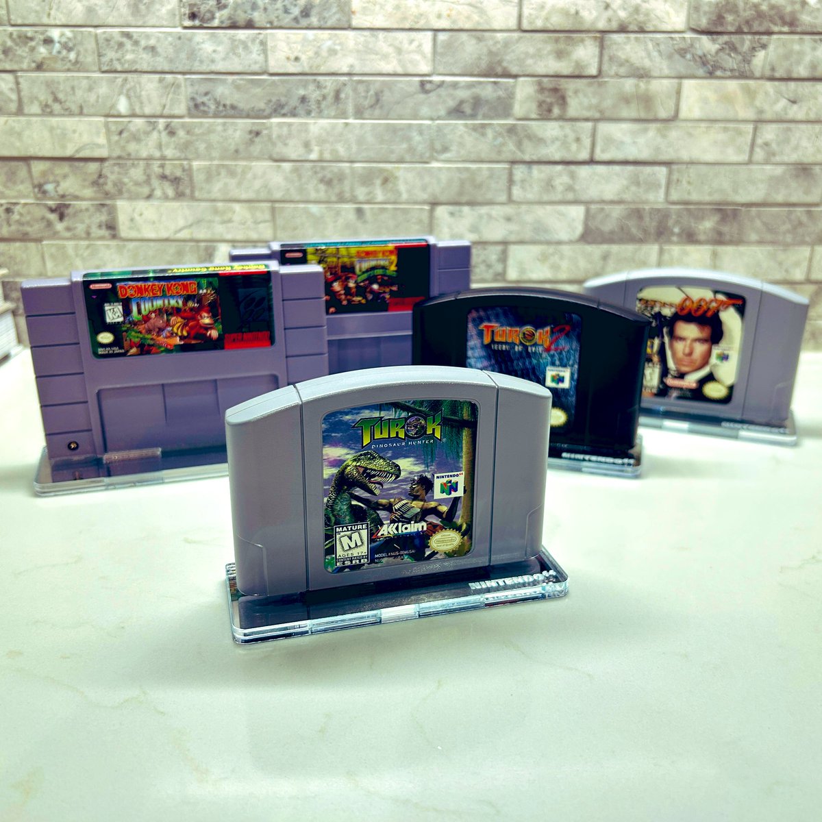 AnthonyVitale's tweet image. Reproduction boxes and display stands arrived for my Super Nintendo &amp;amp; Nintendo 64 cartridges! 

Old school, best school! 🕹️ #RetroGaming #OfficeArcade #SNES #Nintendo64 #Retro