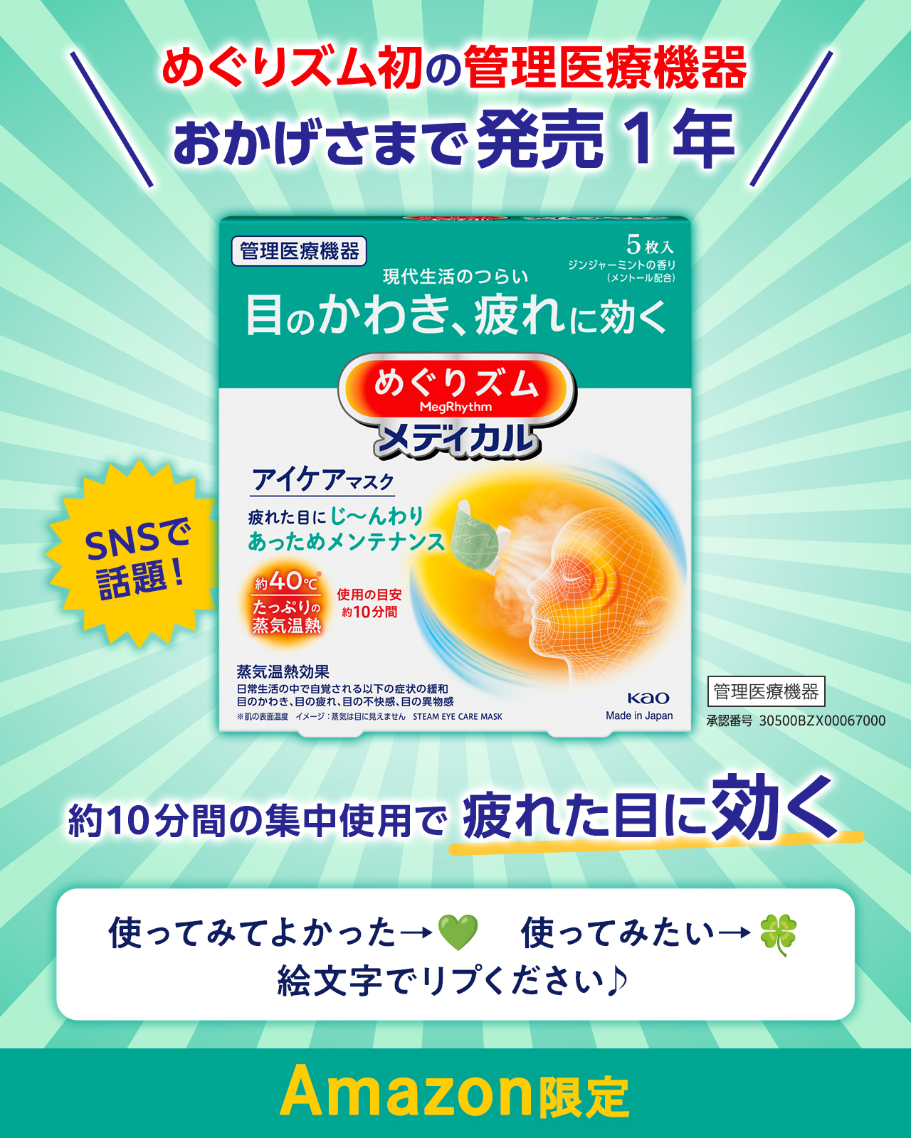 めぐリズム様ご確認用リース めぐりズム 蒸気でホットアイマスク 無香料 ( 12枚入 )/ : 爽快
