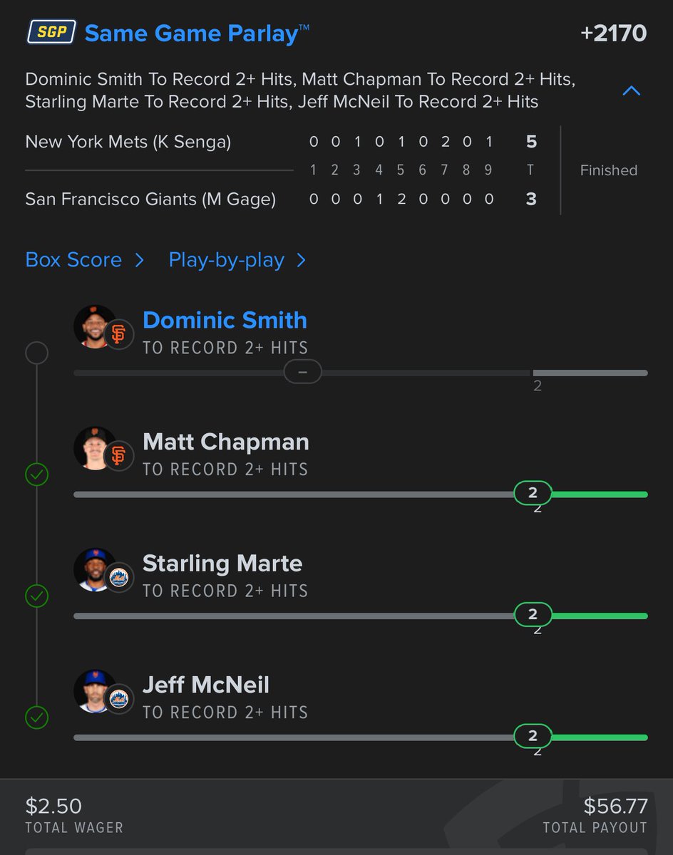 Of course they pinched him before he could get his second hit
