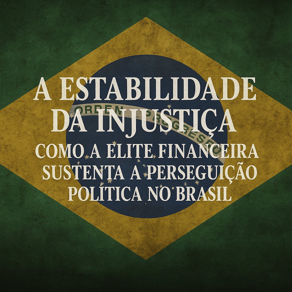 A ESTABILIDADE DA INJUSTIÇA: Como a Elite Financeira Sustenta a Perseguição Política no Brasil

No Brasil contemporâneo, a palavra “estabilidade” ganhou um novo significado — e não é positivo. Longe de representar segurança jurídica, equilíbrio institucional ou respeito