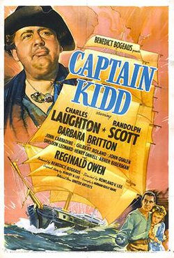NextOnTCM's tweet image. Captain Kidd (1945) 
 
An infamous pirate tries to double cross the King of England. 
DIR Rowland V. Lee 
CAST Charles Laughton, Randolph Scott, Barbara Britton

1 HR 30 MINS | ADVENTURE | 6:00 AM EDT