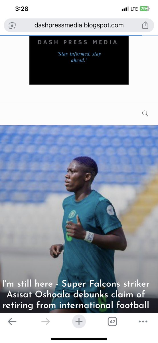 digitalbimpe's tweet image. I'm still here - Super Falcons striker Asisat Oshoala debunks claim of retiring from international football - Dash Press Media ⬇️
dashpressmedia.blogspot.com/2025/07/im-sti…