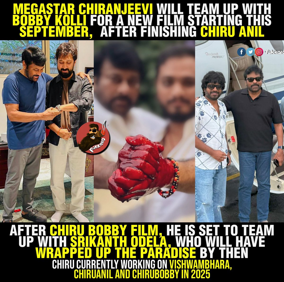 Fukkard's tweet image. #Chiranjeevi- #BobbyKolli Movie Regular Shoot Will start from September.
#ChiruAnil #Vishambhara #ChiruOdela