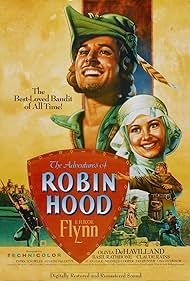 NextOnTCM's tweet image. The Adventures of Robin Hood (1938) 

The bandit king of Sherwood Forest leads his Merry Men in a battle against the corrupt Prince John. 
DIR Michael Curtiz, William Keighley 
CAST Errol Flynn, Olivia De Havilland, Basil Rathbone

1 HR 45 MINS | ADVENTURE | 9:45 AM EDT