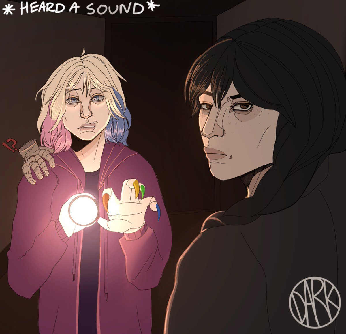 darkishalfcrazy's tweet image. They are investigating ✍️ (they look a little wonky but still cute) #wenclair