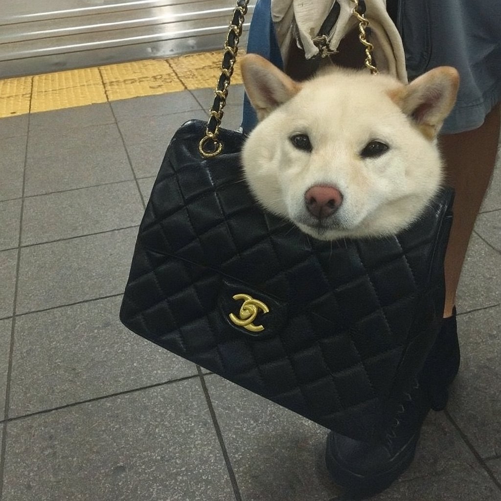 Chasing_Memes's tweet image. just a dog in a $bag.