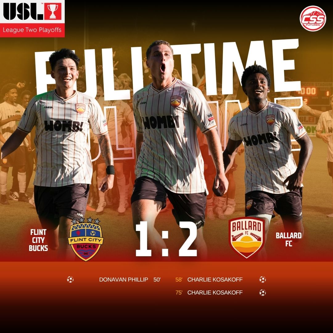 CSS_Futures's tweet image. FINAL: @GOBALLARDFC IS HEADED TO THEIR SECOND EVER @USLLEAGUETWO NATIONAL FINAL! THEY BEAT @FLINTCITYBUCKS AT INTERBAY STADIUM BEHIND A BRACE FROM CHARLIE KOSAKOFF!
PHOTO BY ERIC HILLER
#BALLARDFC #UPTHEBRIDGES #SEATTLESPORTS