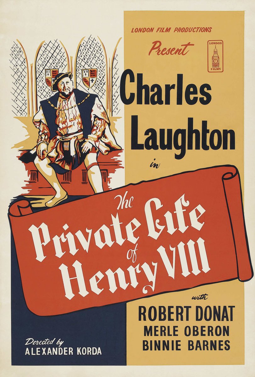 NextOnTCM's tweet image. The Private Life of Henry VIII (1934)

The famed English monarch suffers through five of his six disastrous marriages. 
DIR Alexander Korda 
CAST Charles Laughton, Merle Oberon, Wendy Barrie

1 HR 45 MINS | DRAMA | 1:45 PM EDT